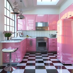30+ Retro Bubblegum Pink Kitchen Ideas - Living Chic