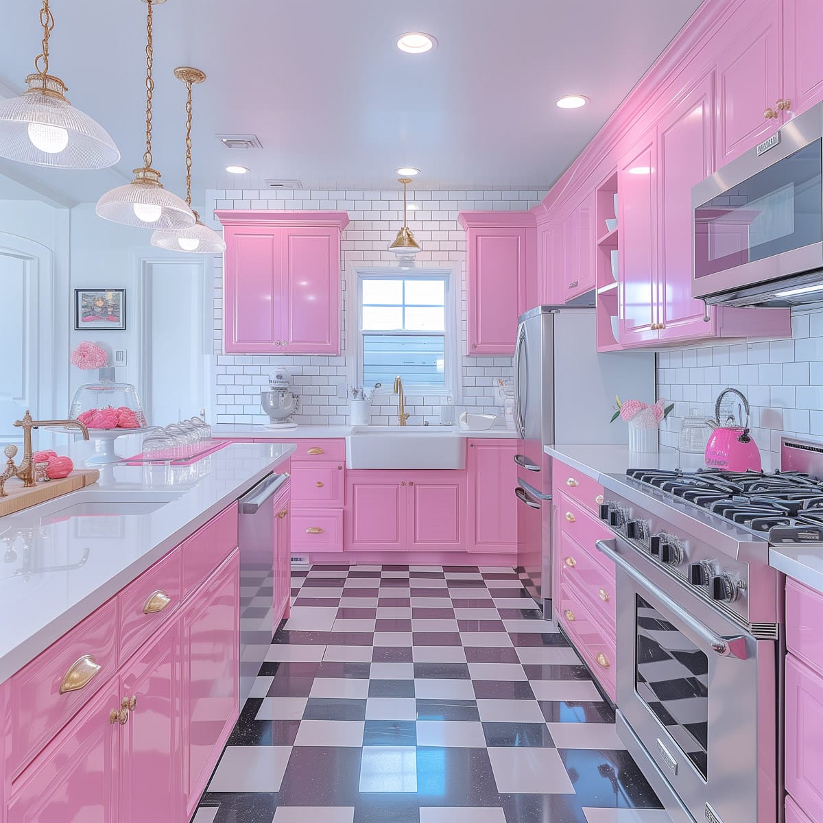 30+ Retro Bubblegum Pink Kitchen Ideas - Living Chic