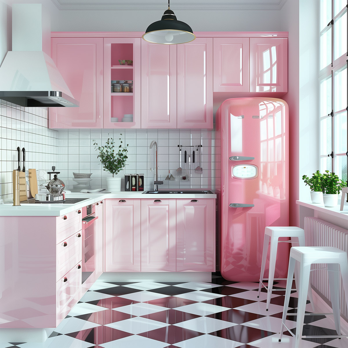 30+ Retro Bubblegum Pink Kitchen Ideas - Living Chic