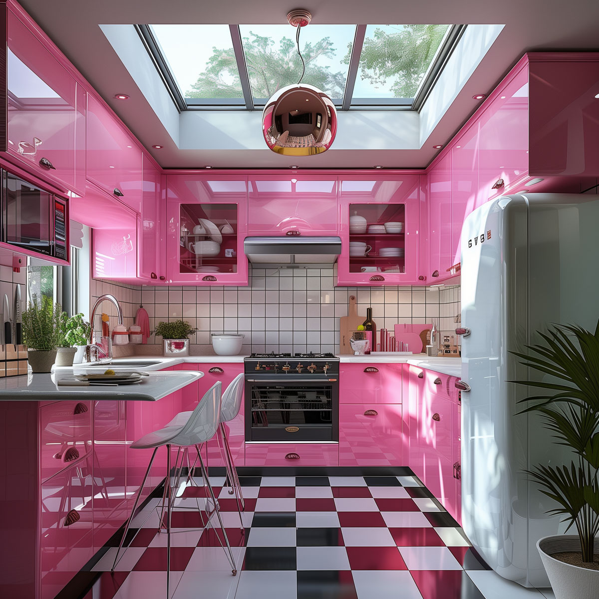 30+ Retro Bubblegum Pink Kitchen Ideas - Living Chic