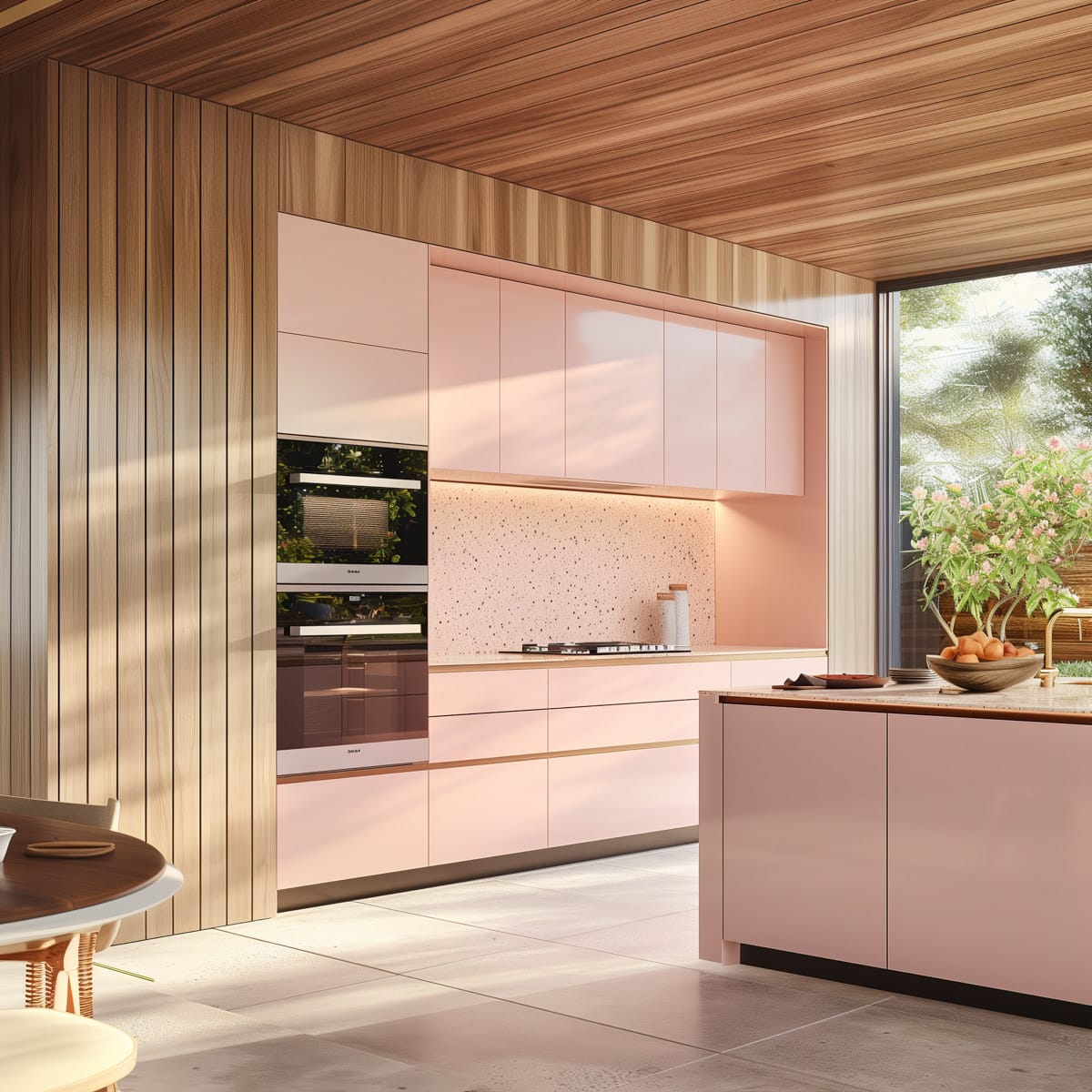 40+ Retro Pink Mid-Century Modern Chic Kitchen Ideas - Living Chic