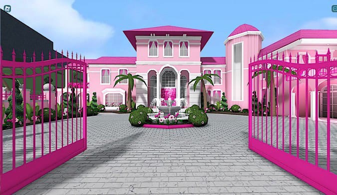 A fairy-tale mansion with grand architecture, luxurious interiors, and expansive outdoor spaces. It has elegant details and high-end finishes.