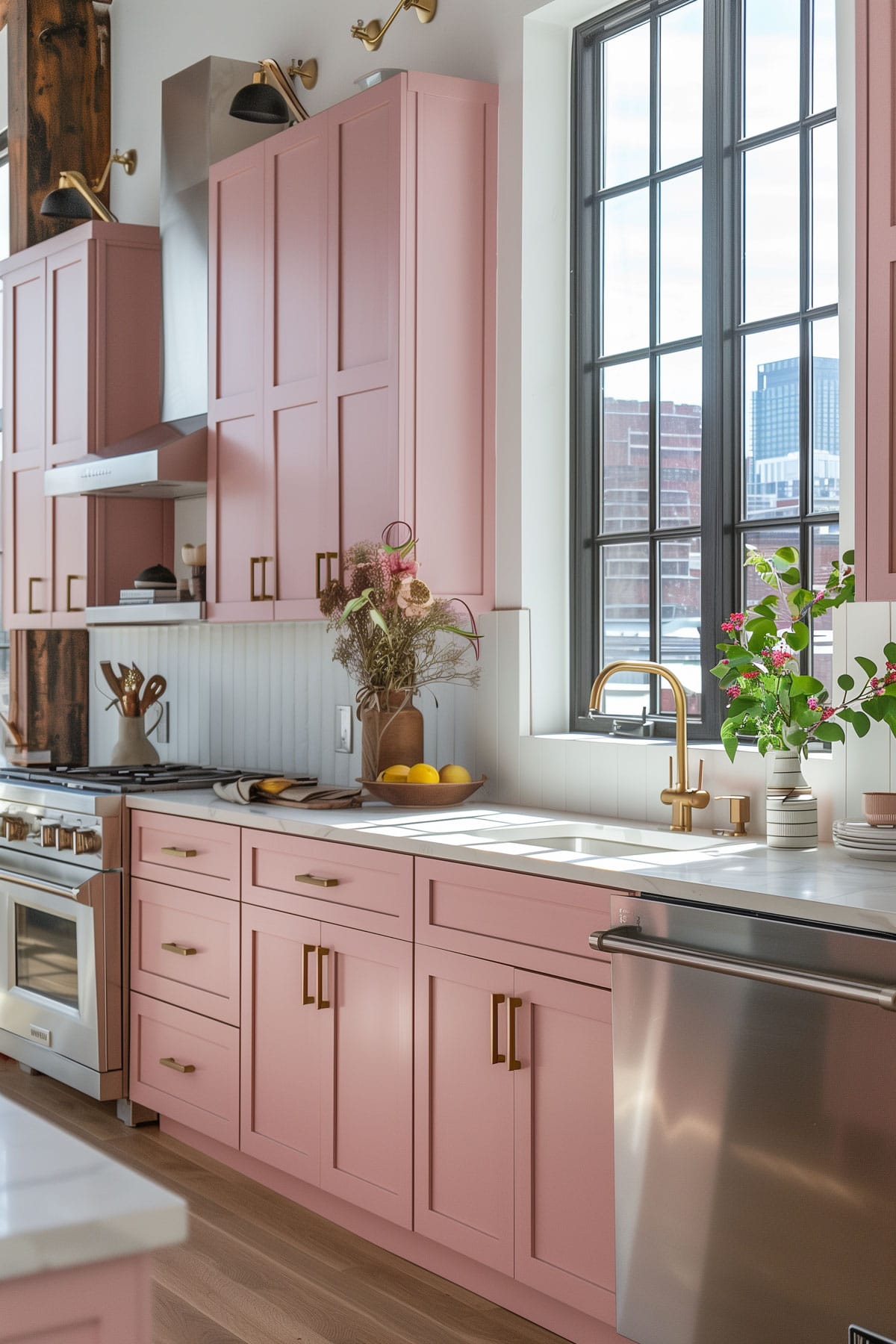 50+ Modern Retro Pink Kitchen Ideas - Living Chic