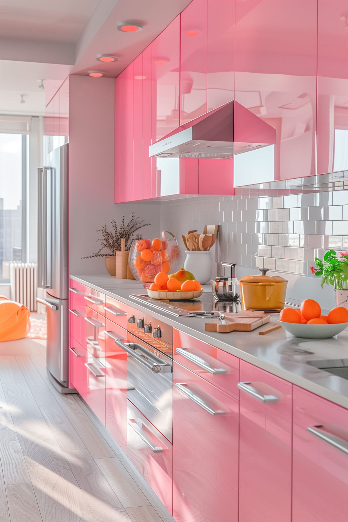 50+ Modern Retro Pink Kitchen Ideas - Living Chic