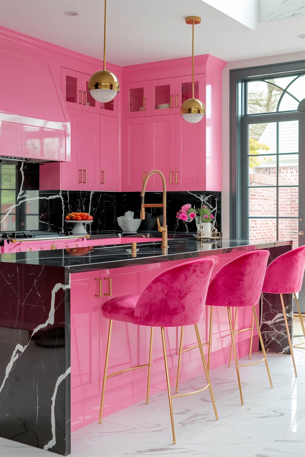 40+ Luxe Retro Pink Kitchen Ideas to Inspire You - Living Chic