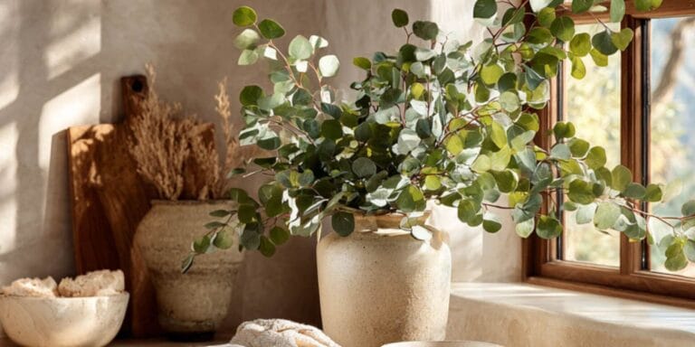 Organic Modern Kitchen Styling Ideas with Plants and Natural Materials
