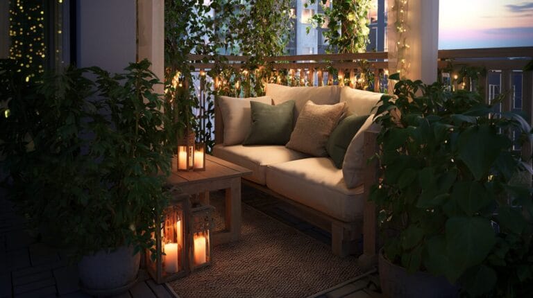 Soft Romantic Balcony Decor Ideas for a Cozy Atmosphere