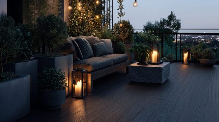 Balcony Lighting Ideas for a Moody Evening Glow